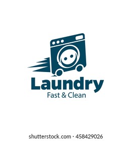 Laundry, Cleaning Service Logo Template
