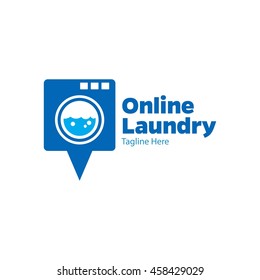 Laundry Cleaning Service Logo Template Stock Vector (Royalty Free ...