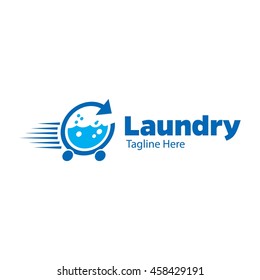 Laundry, Cleaning Service logo template
