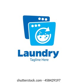 Laundry, Cleaning Service logo template
