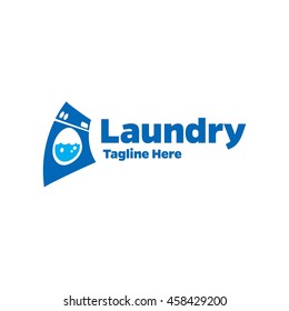 Laundry, Cleaning Service Logo Template
