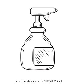 icono del estilo de línea de la ilustración del vector de limpieza de lavado