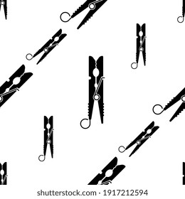 Wäscherei-Clip-Symbol Nahtloses Muster, Stoffvideo-Vektorgrafik-Illustration