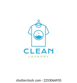 laundry cloth washing machine cleaner modern logo design vector icon illustration template