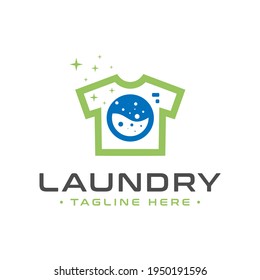 laundry and clothes ironing business logo design