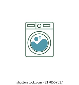Laundry, clothes washing icon logo illustration template