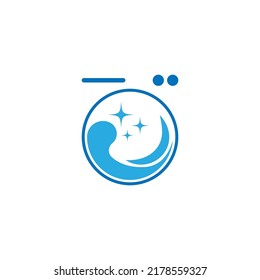 Plantilla de ilustración del logotipo del icono de lavado de ropa