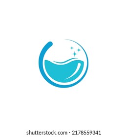Plantilla de ilustración del logotipo del icono de lavado de ropa