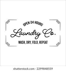 Laundry Co SVG, Laundry Room Svg, Funny Laundry Svg, Wood Sign Svg, Farmhouse, Laundry Room Sign, Sign, Company 