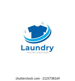 plantilla vectorial del logotipo de la empresa de lavandería.