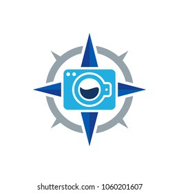Laundry Compass Logo Icon Design