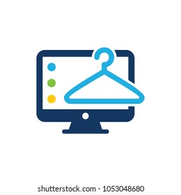 Laundry Computer Logo Icon Design