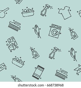 Laundry concept icons pattern