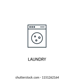laundry concept line icon. Simple element illustration. laundry concept outline symbol design from Hotel set. Can be used for web and mobile UI/UX