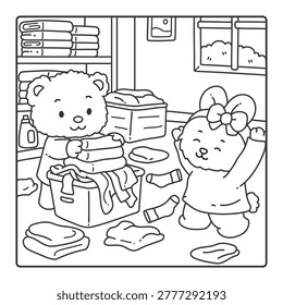 Laundry Day at Home