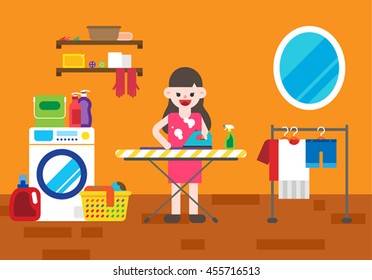 laundry day vector illustration
