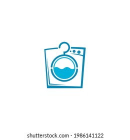 logotipo de diseño de lavandería , minimalista , sencillo