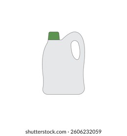 Laundry detergent bottle vector illustration on white background.