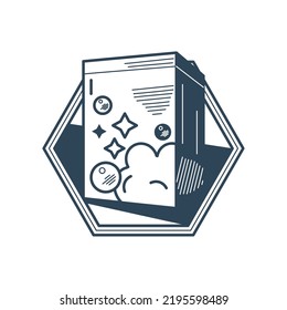 laundry detergent box icon isolated
