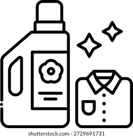 Detergente de lavandería y camisa limpia Ilustración