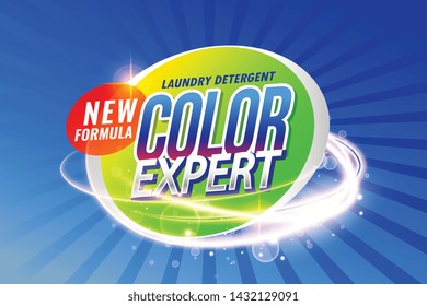 Laundry Detergent Color Expert Packaging Concept Template