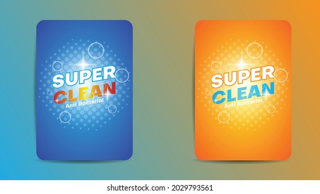 laundry detergent concept banner set