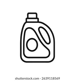 Laundry detergent container outline illustration. Icon symbol illustration