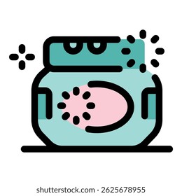 Laundry detergent container is showing a symbol of clean and fresh clothes, suitable for daily washing