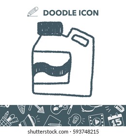 Laundry detergent doodle drawing