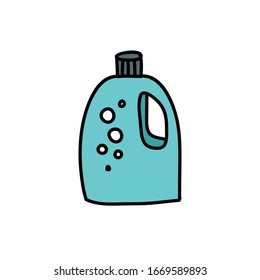 laundry detergent doodle icon, vector illustration