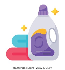 Laundry detergent flat icon design 