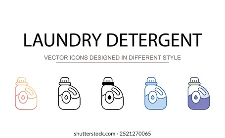 Laundry detergent icon design with white background stock illustration