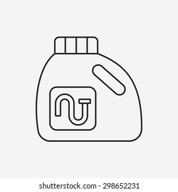 Laundry detergent line icon
