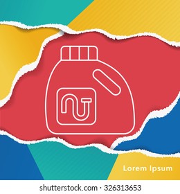 Laundry detergent line icon