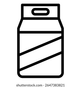 Laundry detergent pack icon outline set sign
