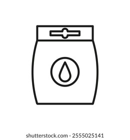 Laundry detergent pack icon Symbol mark in Outline style