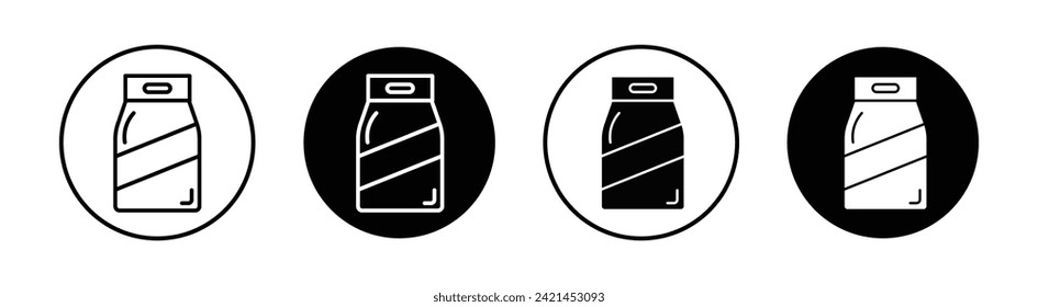 Ilustración del icono de la línea del vector del detergente de lavado.