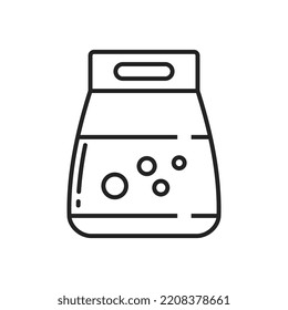 Waschmittel Pack Vektorgrafik dünnen Linie Symbol. Hausreinigung, Waschpulver