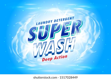 laundry detergent packaging concept for super clean wash