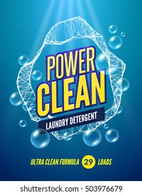 Laundry Detergent packaging vector template design. 