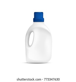 Laundry detergent plastic bottle. Illustration isolated on white background. Graphic concept for your design