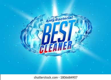 Laundry Detergent Product Logo Template. Best For Label Production Packaging And Advertising Design Uses.