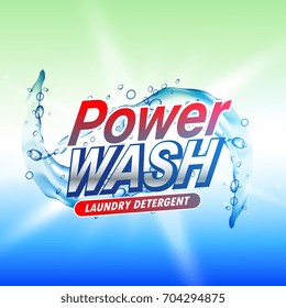 laundry detergent product packaging concept design template