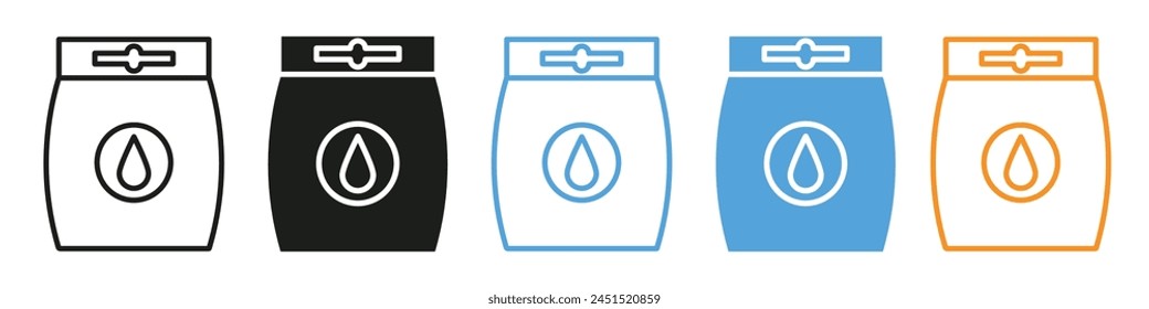 Laundry Detergent and Stain Remover Packaging Icon for Cleaning Essentials