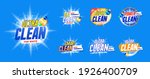 Laundry detergent template Set for Cleaning service, package design, Washing Powder and Liquid Detergents ready for branding and ads design.