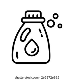 Laundry Detergent Vector outline icon. Eps 10 file