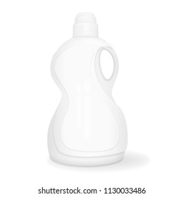 Laundry detergent, white package 3d vector illustration