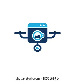 Laundry Drone Logo Icon Design
