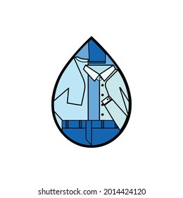 laundry drop vector illustration .. logo design 