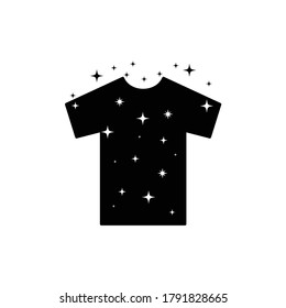 laundry and dry cleaning clean and shining t shirt logo icon vector with star explosion 